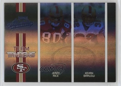 2005 Playoff Absolute Memorabilia Spectrum /150 Jerry Rice Kevan Barlow HOF 10ek