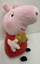 TY Beanie Baby Peppa Pig Holding Teddy Bear Plush 2017 Stuffed Animal