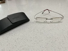 Silhouette Glasses 7551 Eyeglass Frames Red Color Rimless Casual Titan-X