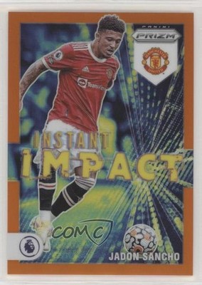 2021 Panini Prizm Premier League Instant Impact Orange 18/25 Jadon Sancho 02l6