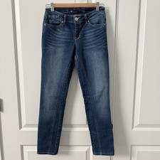 Levi  s Women  s Demi Curve Low Rise Skinny Paneled Jeans Size 26 x 27.5 Dark Blue