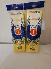 2 Sponge Mop Refill Type I Absorbent Cellulose Sponge 9.25" x 3" NEW