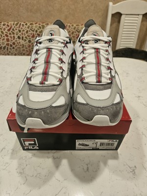 NEW IN BOX Fila Boveasorus Mens White Gray Navy Shoes Sz 11 1RM00576-109 