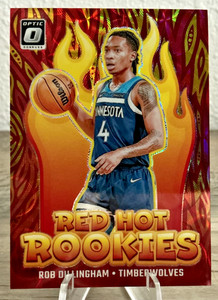 2024 Optic Rob Dillingham RC SP International Gold Red Hot Rookies SP /99 Wolves