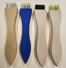 HIGHTBRUSH UPRIGHT STYLE HAND CLEANING GLUE CHIP BRUSH, STAINLESS, BRASS, NYLON