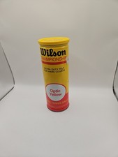 WILSON CHAMPIONSHIP TENNIS BALL Tin Can OPTIC YELLOW w/ 3 balls Extra Duty Felt