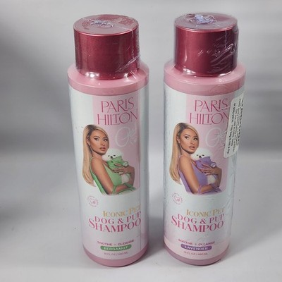 (2)Paris Hilton Dog Puppy Shampoo Lavender / Bergamot Scent Vegan 16 oz New!
