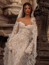 Lace Mermaid Wedding Dress Romantic Sweetheart Backless Bridal Gown Off Shoulder