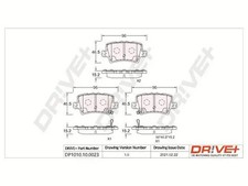 Bremsbeläge Hinterachse DP1010.10.0023 Dr!ve+ für HONDA CIVIC VIII Hatchback