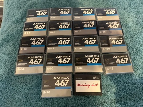 Lot of 17 EMPTY Plastic Case WHIT CARDBOARD,AND DAT TAPE CLEANER.