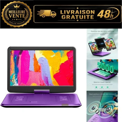 Lecteur DVD portable YOTON 15,6" écran HD USB SD voiture voyage - Photo 1/4