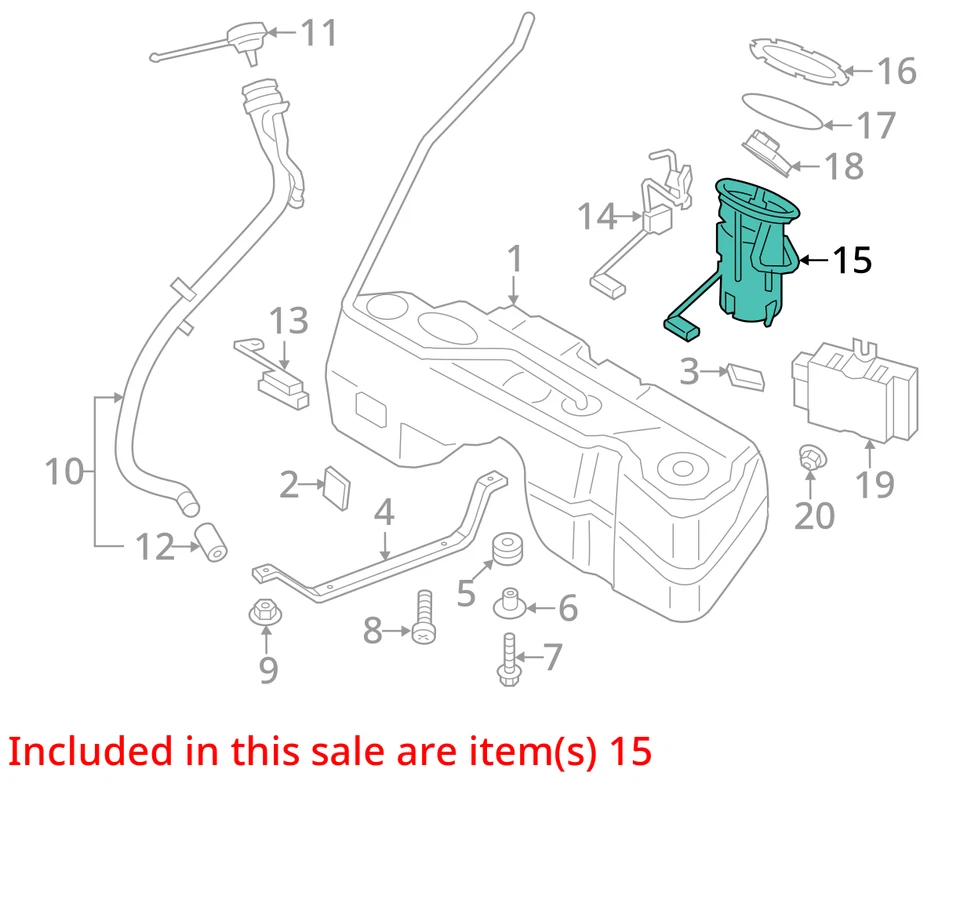 Fuel Pump Assembly Gasoline 2.0L 28iX AWD Fits 13-17 BMW X3 821899 Foto 2 de 4