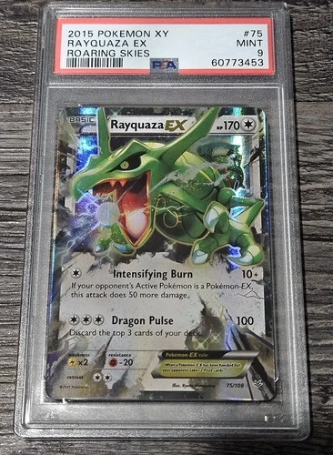 2015 Pokemon Xy Roaring Skies Rayquaza Ex Roaring Skies PSA 9