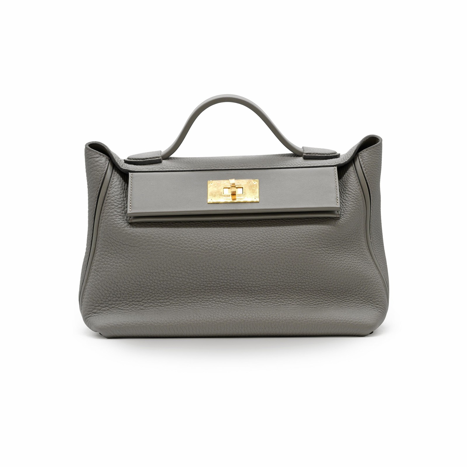 Hermès 24/24 Etain Togo Leather Bag - 10s Female Grey One Size