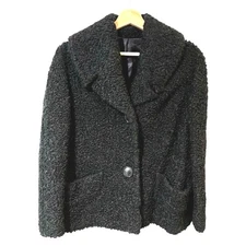 Vintage Faux Persian Lamb Fur Jacket Made in USA Union Label Grandmacore