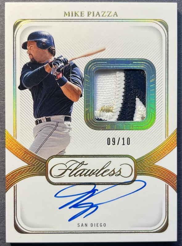 2024 Panini Flawless Mike Piazza Patch Auto /10 (Gorgeous Patch & On-card Auto!