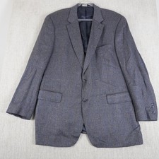 Jos A Bank Mens Blazer Wool Silk Sport Coat 46L Herringbone 2 Button Single Vent