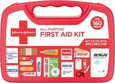 All-Purpose Portable Compact First Aid Kit for Minor Cuts, Scrapes, Sprains  Bu