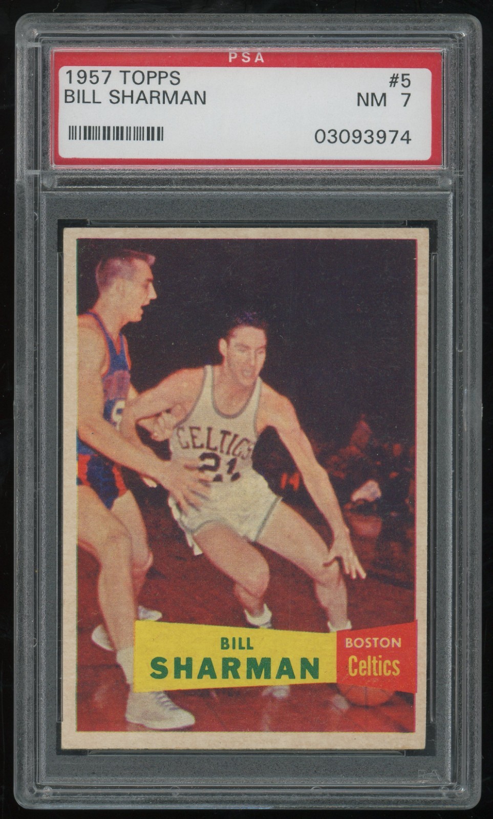 1957-58 Topps Bill Sharman Rookie #5 PSA 7 - Boston Celtics - HOF RC