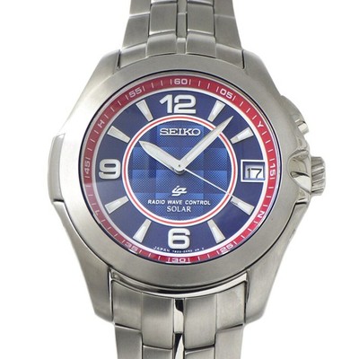 SEIKO Ignition SBHS013 Solar Watch Takuya Sato Limited 3000 Blue Red 40.6mm Ti