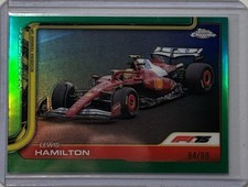 2025 Topps Chrome F1 Lewis Hamilton Green Refractor /99 #76 Scuderia Ferrari