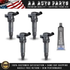4 Ignition Coil & Tune Up Grease for Hyundai Sonata Tucson Kia Forte 2.4L UF611