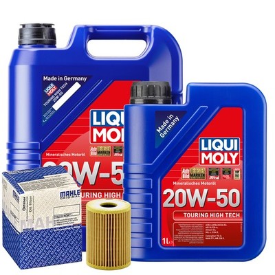 Motoröl 20W50 LIQUI MOLY Touring High Tech 6L+MAHLE Ölfilter