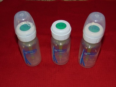 3 NEW DR. BROWN'S ANTI-COLIC OPTIONS+ 4-OZ BOTTLES WITH 2 TRAVEL TOPS--FREE SHIP