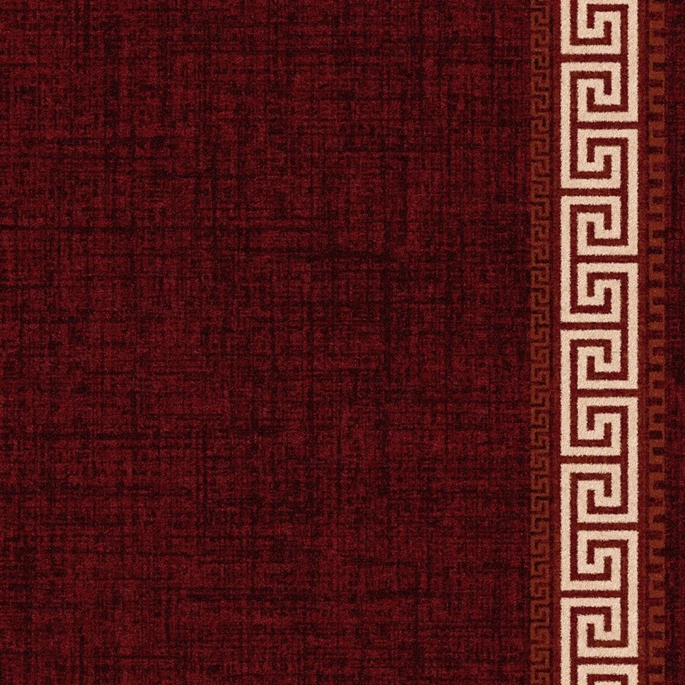 Alfombra Milliken Residency ANDROS KEY moderna de nailon geométrica resistente a la deformación, roja Foto 2 de 4