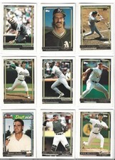 Oakland Athletics A's 53 card 1992-1994 Topps GOLD parallel lot-all different