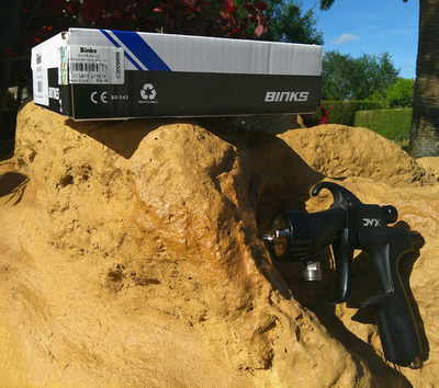 #ad Binks DVX P2 1.0 Pressure Feed Spray Gun $865.00