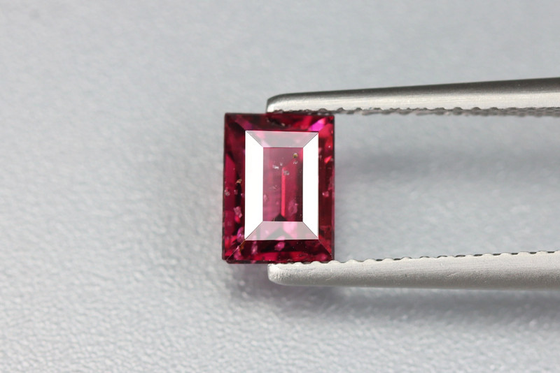 Natural 1.82 CTS Pinkish Purple Mahenge Garnet. Unheated Baguette Cut