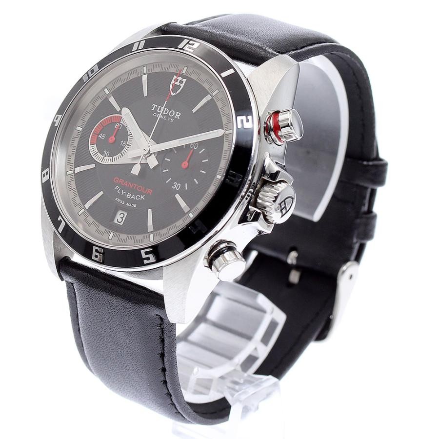TUDOR GRAND TOUR CHRONO FLYBACK 20550N 42mm SS Black Dial Date Chronograph #C172