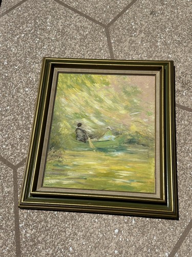Schönes Vintage Unikat Original Impressionist Kunst Gemälde - signiert - Bild 10 von 14