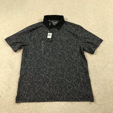 Under Armour Golf Polo Shirt Mens Large Coral Jacquard Black