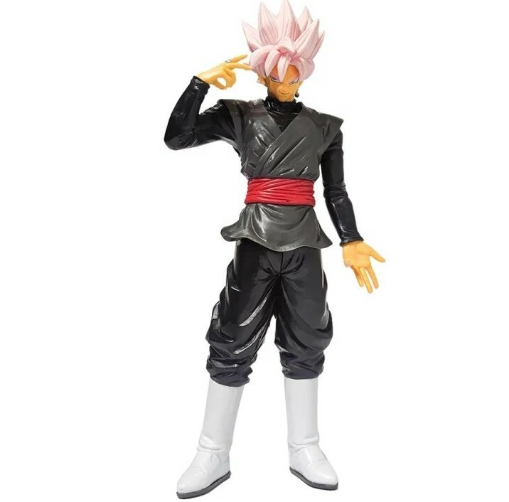 Figurine Dragon Ball Super Black Goku Saiyan Rosé 28 cm, jouet manga manga