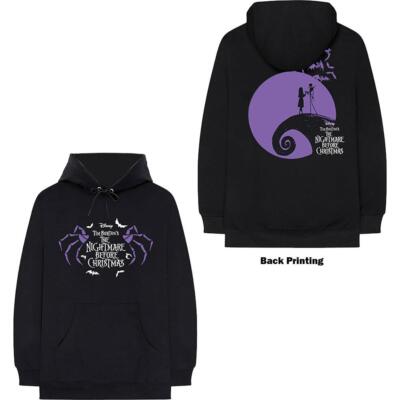 OFFICIAL NightMare Before Christmas Kapuzen-Sweatshirt Schwarz Baumwolle Hoodie