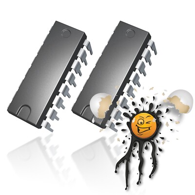 2 Stück 2 pcs. CD4528BE DIP16 MOS multivibrator Pulse pulsweiten IC