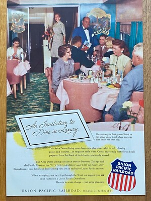 Union Pacific Railroad Eisenbahn Original 1955 Vintage Advert Werbung Reklame