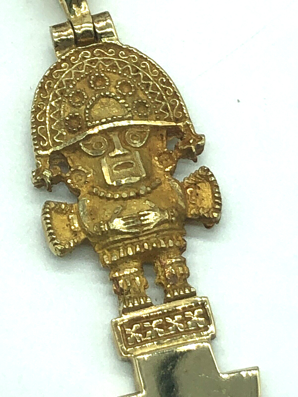 Peruvian Tumi 18k Solid Gold Green Malachite Inla… - image 10