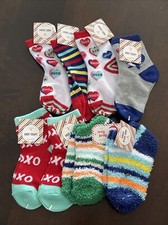 8 Pair Kids Socks Size 5-6.5 Kids Assorted Designs NWT