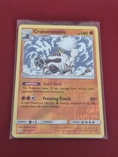 Pokemon Sun Moon Cosmic Eclipse Crabominable 122/236 Rare Reverse Holo TCG Card