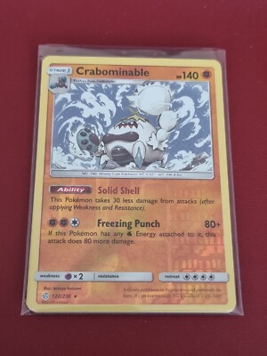 Pokemon Karte Sonne Mond Kosmische Finsternis Crabominable 122/236 Rare Reverse Holo TCG