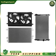 Radiator & Condenser & Cooling Fan Assembly For 2007 2008-2010 Jeep Compass