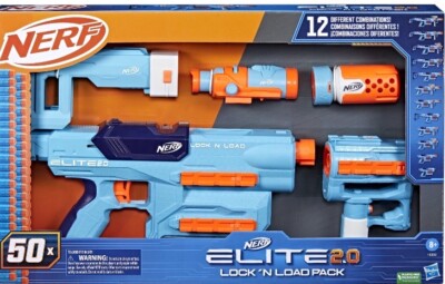 Nerf Elite 2.0 Lock N Load Blaster Pack w/ 50 Darts