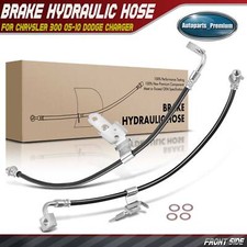 2x Front Left Right Brake Hydraulic Hose For Chrysler 300 05-10 Dodge Charger