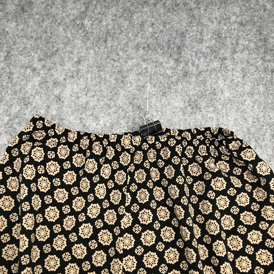 Шорты женские Ambiance Apparel размер M черные желтовато-коричневые с принтом на шнурке эластичные на талии - Изображение 3 из 4