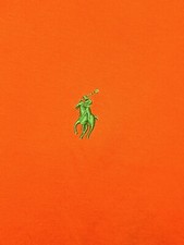 Polo by Ralph Lauren Orange Short Sleeve Polo Shirt Cotton Men's Size Large L