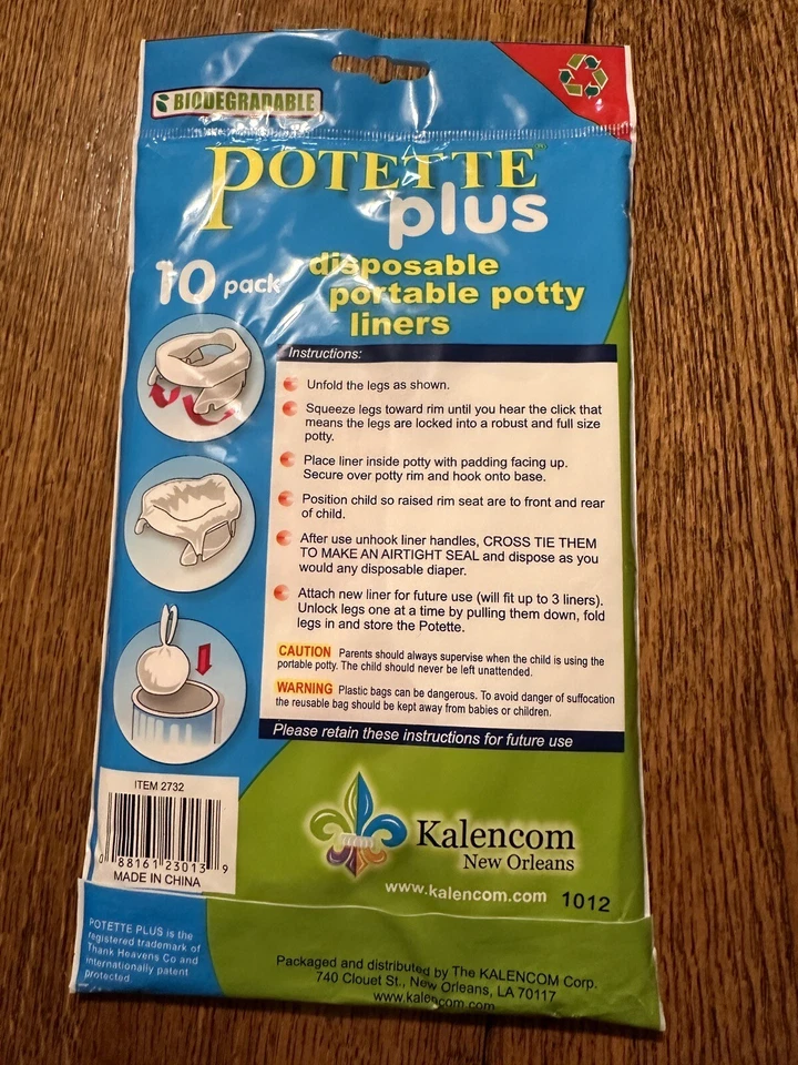 Potette Plus Liners Disposable Portable Potty Training 2 Sets 20 Total Kalencom - Image 3 of 3