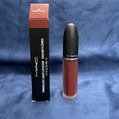 #991 DEVOTED TO CHILI ~MAC Powder Kiss Liquid Lipcolour Fullsz 5ml /.17oz BNIB